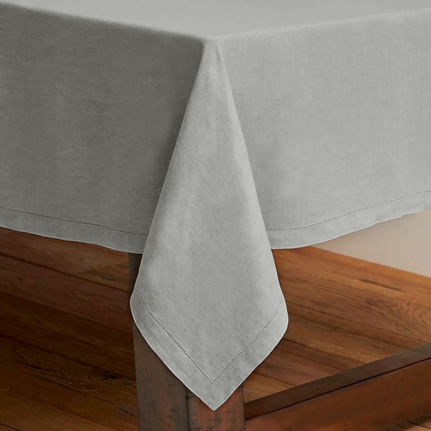 Rans Pure Cotton Hemstitch Tablecloth 180 cm Round - Grey Tristar Online