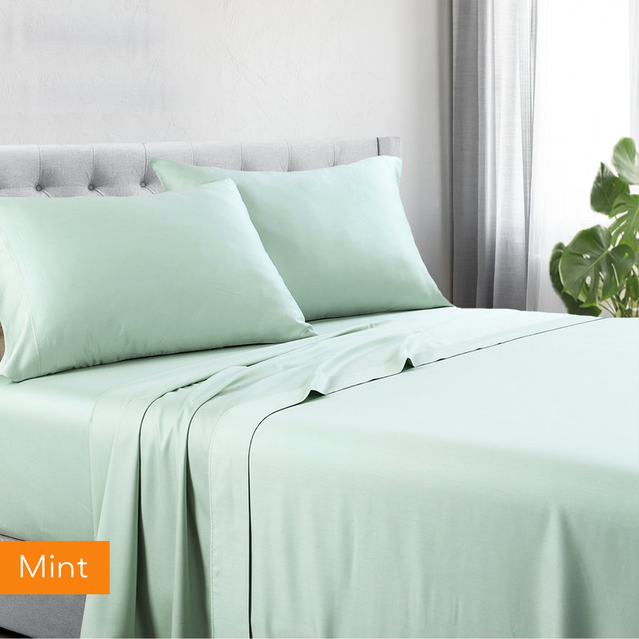 1200tc hotel quality cotton rich sheet set queen mint Tristar Online