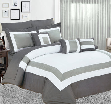 10 piece comforter and sheets set queen charcoal Tristar Online