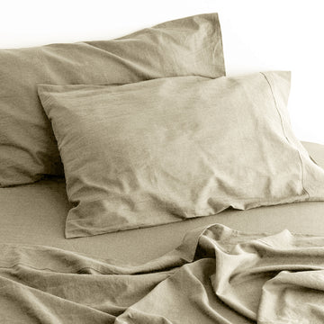 luxurious linen cotton sheet set 1 king single natural Tristar Online