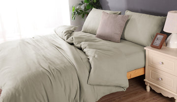 Microflannel duvet cover and sheet comb set queen silver Tristar Online