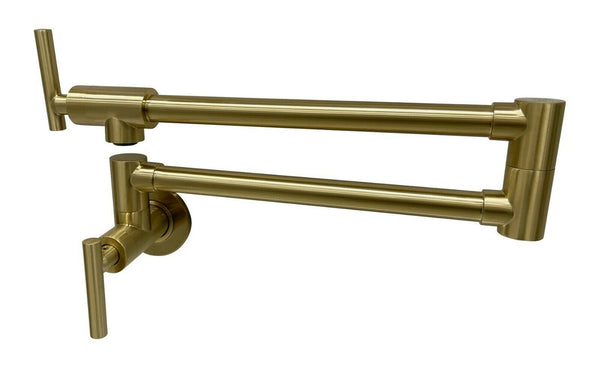 2023 Brushed Gold Kitchen tap Wall Mounted Pot Filler Single Cold Water inlet Tristar Online