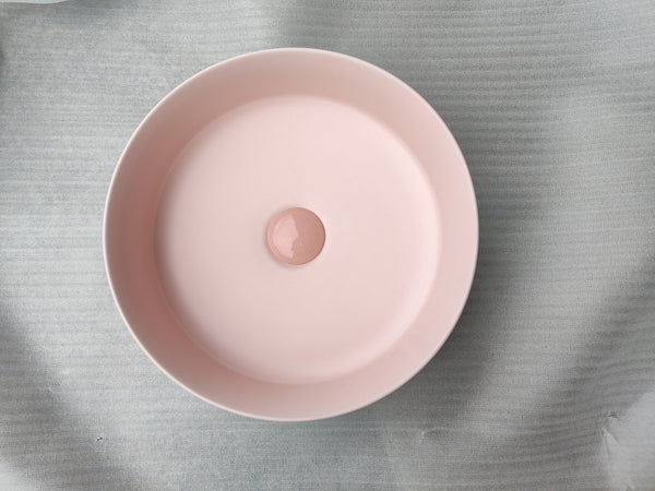 2020 Matte Pink Round 360 mm Dia top counter basin porcelain sink Tristar Online