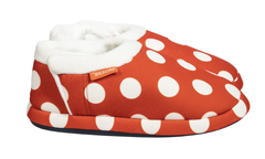 ARCHLINE Orthotic Slippers CLOSED Back Scuffs Moccasins Pain Relief - Red Polka Dots - EUR 40 (Womens 9 US) Tristar Online