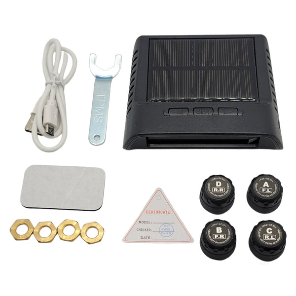 HRIDZ 1050 Solar Wireless TPMS Car Tire Tyre Pressure Monitor Monitoring System 4 Sensors Tristar Online