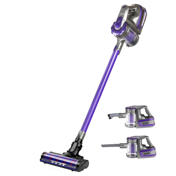 Devanti 150W Stick Handstick Handheld Cordless Vacuum Cleaner 2-Speed with Headlight Purple Tristar Online