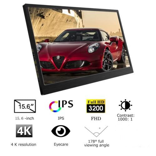 Portable Gaming Monitor 15.6" FHD 4K Multifunction - Touch Screen Trion