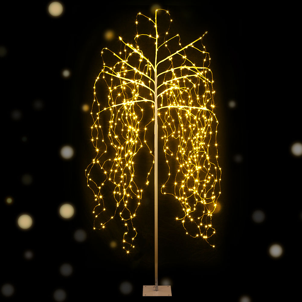 Jingle Jollys 2.1M Solar Christmas Tree 600 LED Trees String Lights Warm White Tristar Online