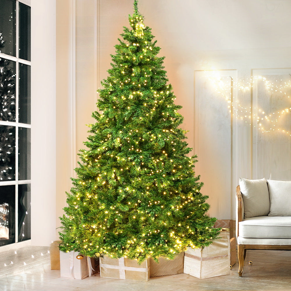 Jingle Jollys Christmas Tree 1.8M With 874 LED Lights Warm White Green Tristar Online