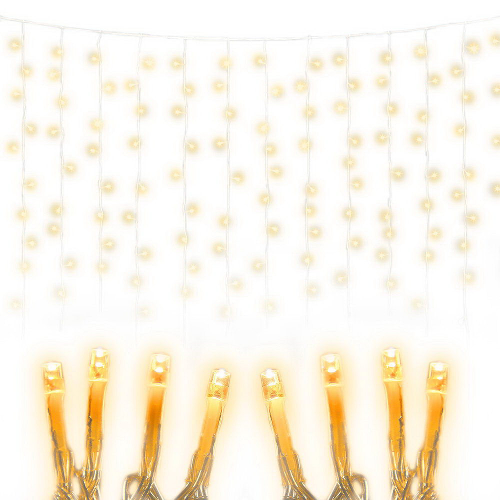 Jingle Jollys 6X3M Christmas Curtain Lights 600LED Warm White Tristar Online