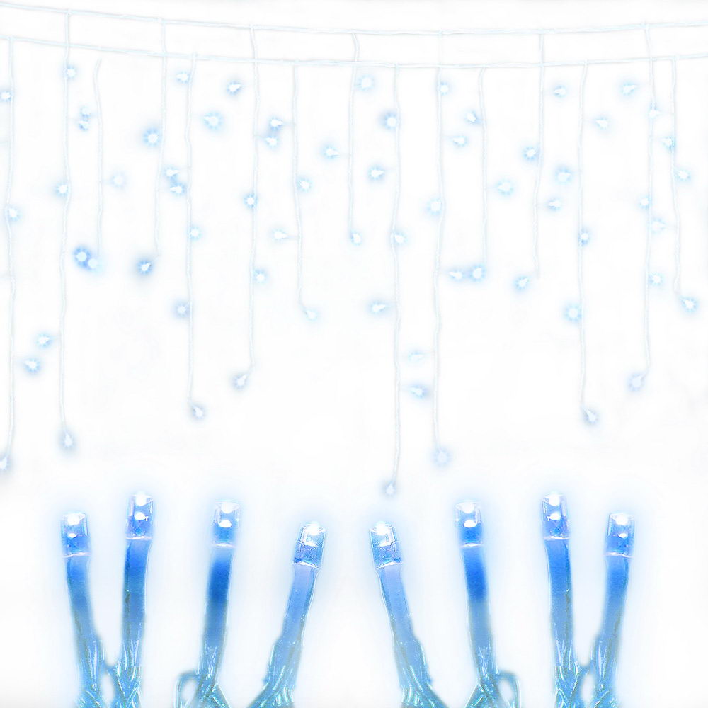 Jingle Jollys 800 LED Christmas Icicle Lights White and Blue Tristar Online