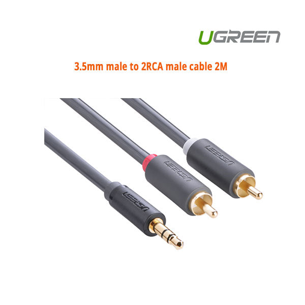 UGREEN 3.5mm male to 2RCA male cable 2M (10510) Tristar Online