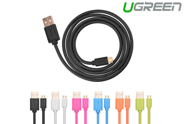 UGREEN Micro USB Male to USB Male cable Gold-Plated - White 2M (10850) Tristar Online