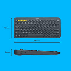 Logitech K380 Multi-Device Bluetooth Keyboard - Dark Grey Logitech