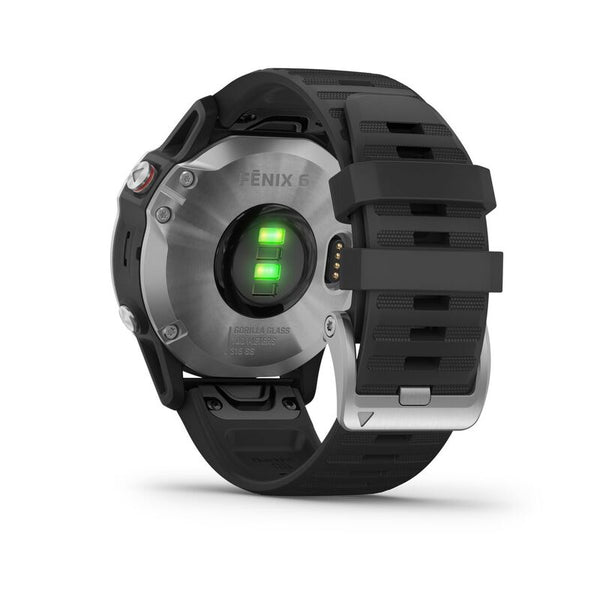 Garmin Fenix 6 Premium Multisport GPS Smartwatch - Silver With Black Band Garmin