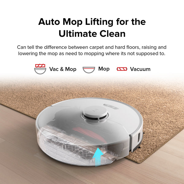 Roborock S7 Max Ultra Robot Vacuum & Mop Cleaner - White Roborock