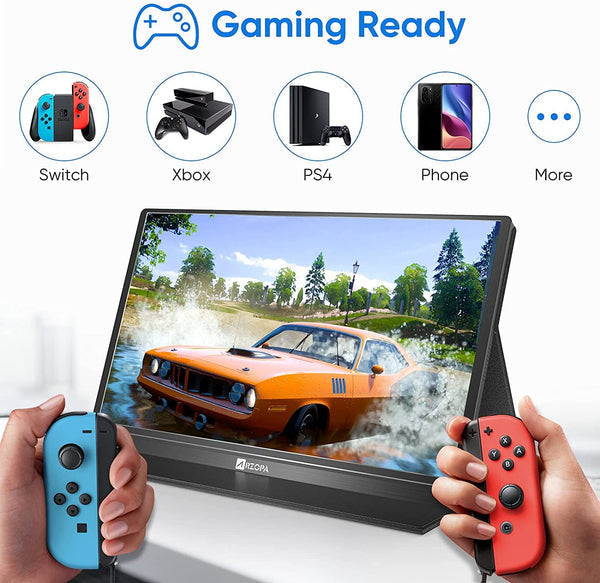 Arzopa Portable Monitor Touchscreen 15.6 inches 1080p Full HD Multifunction Gaming Display with 178 Degree Viewing Angle Arzopa