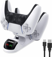 Dobe PS5 Controller Charger Dock Charging Station Stand with Dual LED - PlayStation 5 Dobe