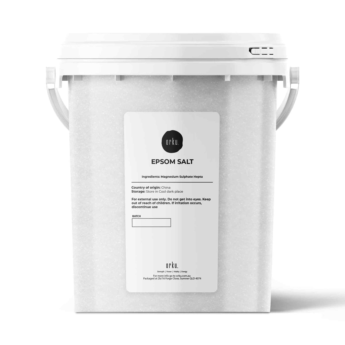 Orku 1.3kg Epsom Salt Tub - Magnesium Sulphate For Bath Skin Body Skin Care