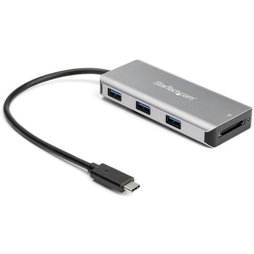 StarTech.com 3 Port USB C Hub with SD Card Reader - 3x USB-A & SD Slot - USB 3.2 Gen 2 10Gbps Type C Laptop Adapter Hub - Bus Powered - UASP Support - 3 Total USB Port(s) - 3 USB 3.1 Port(s) - Linux, Mac, PC