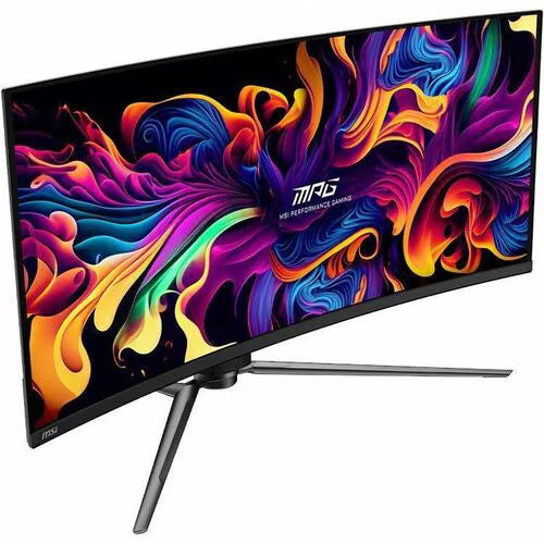 MSI 341CQPX 34" Curved QD-OLED UW-QHD Gaming Monitor – 240Hz, USB-C, KVM