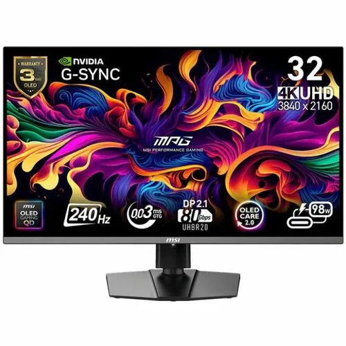 32" 4K QD OLED Monitor – 240Hz, 0.03ms, Type-C 98W, Hub with 3x DisplayPort 2.1