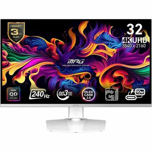 32" 4K QD OLED Monitor – 240Hz, 0.3ms Response, Type-C 90W, True Black 400 nits