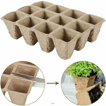 10pcs Biodegradable Seedling Trays 12-Hole Garden Starter Tristar Online