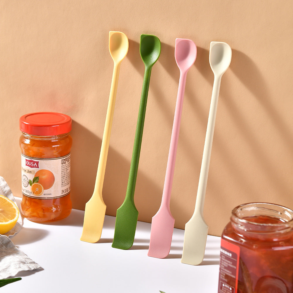 12-Piece Double-Ended Silicone Spatula & Jar Scraper Set - 4 Colors (Yellow, Green, Pink, White) Tristar Online