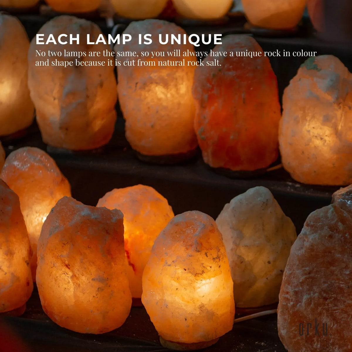 Orku 3-5 Kgs Himalayan Pink Salt Lamp - Large Natural Rock Night Light