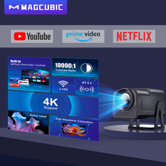 Magcubic HY320 NTV Netflix Android 13 Projector with 1080P 500ANSI Prime Video YouTube WIFi BT5.2 Portable