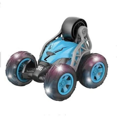 Mini Stunt Car Toy 360-Degree Spins Remote Control and Flips Full-Function RC Car with Colorful Lights - Four-Way Control Tristar