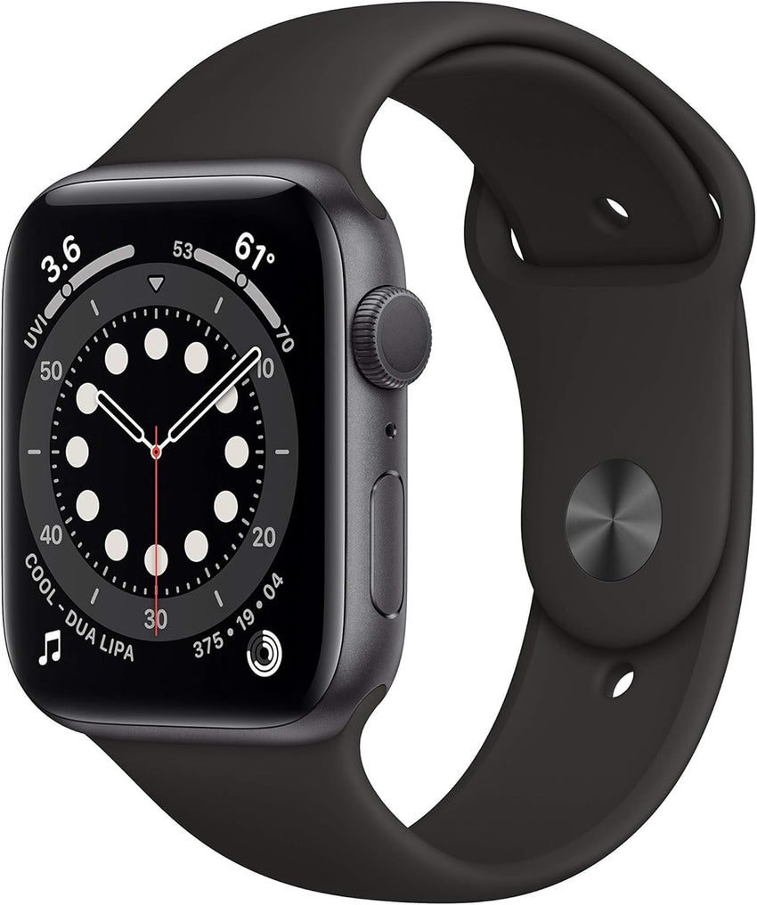 Apple Watch Series 6, GPS 44mm Space Grey Aluminium Case with Sport Band-AU-Version (Refurbished Grade-A)