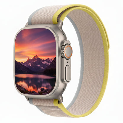 Apple Watch Ultra Titanium 49mm GPS + Cellular Yellow Beige Trail Loop Band SM (Copy) APPLE