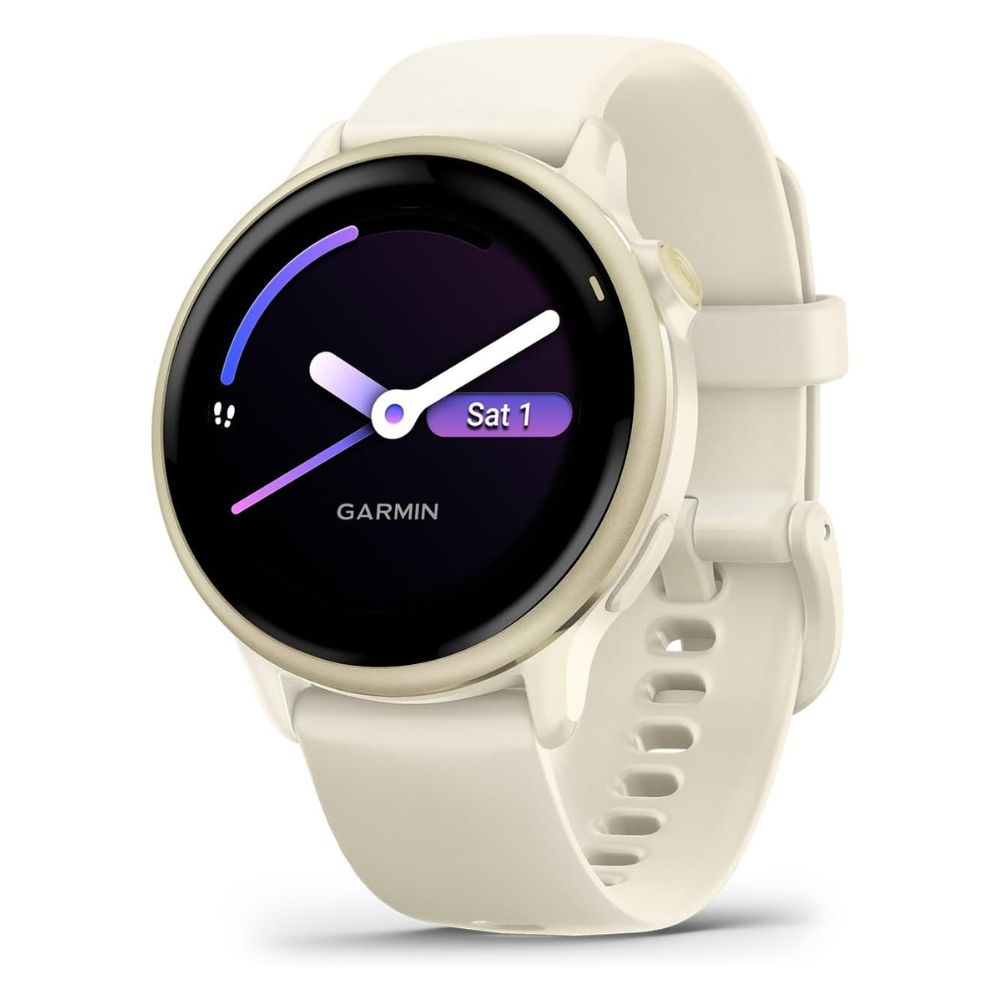 Garmin vívoactive® 6, GPS Smartwatch, Lunar Gold with Bone Band
