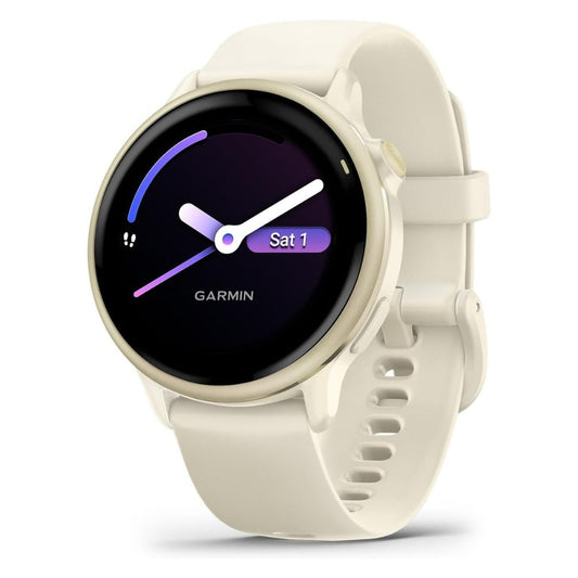 Garmin vívoactive® 6, GPS Smartwatch, Lunar Gold with Bone Band