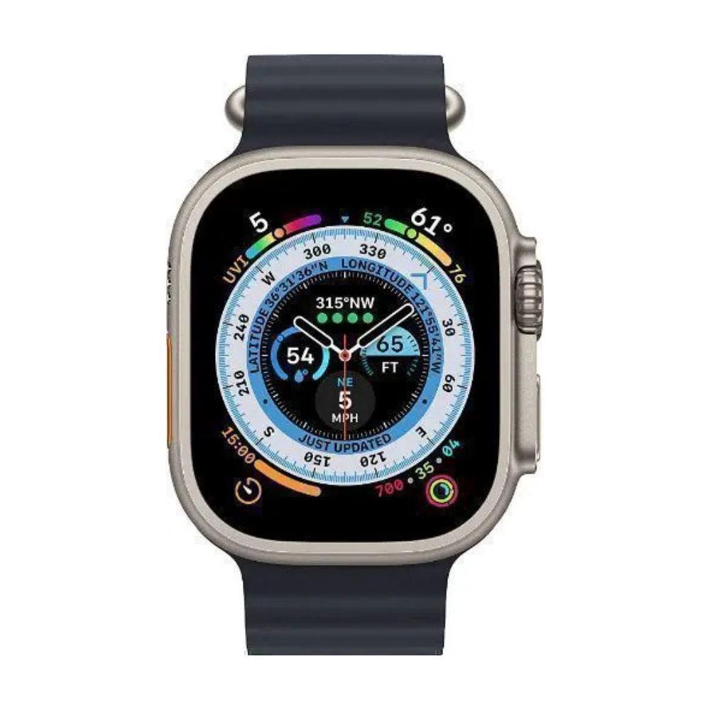 Apple Watch Ultra 49mm GPS + Cellular Titanium Smartwatch - Natural Titanium with Generic Band - Acceptable - Refurbished Apple