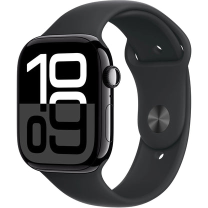 Apple Watch Series 10 46mm Jet Black Aluminium Case GPS + Cellular Sport Band - Excellent - Refurbished ( Au Version ) Apple