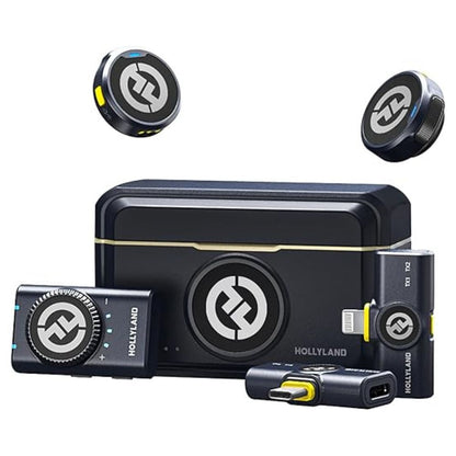 Hollyland Lark M2 All-in-One Wireless Mic - 2TX + 3RX, iPhone, Camera & Android Hollyland