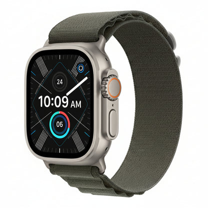 Apple Watch Ultra 49mm (GPS + Cellular) Titanium Case – Green Alpine Loop Medium APPLE