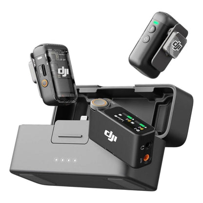 DJI Mic 2 Wireless Microphone System - 2 TX + 1 RX + Charging Case - 32-bit Float, Noise Cancelling DJI