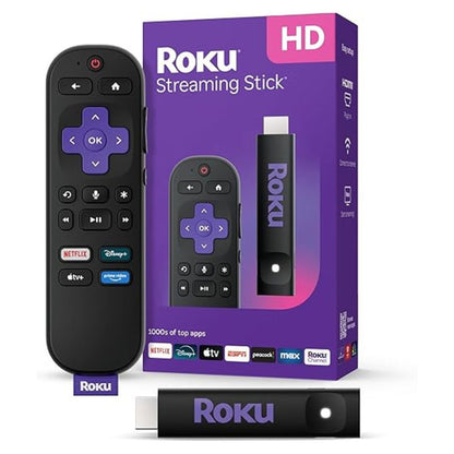 Roku Streaming Stick HD 2025 — HD Streaming Device for TV with Roku Voice Remote Roku