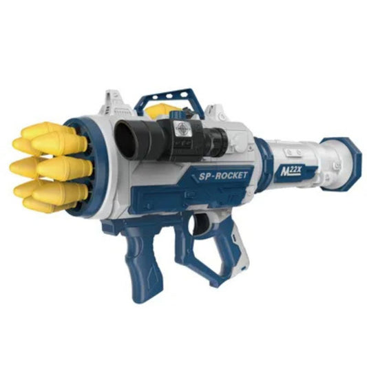 Electronic Toy Gun with Realistic Sound and Light Effects - Soft Bullet Bazooka Rocket Launcher
