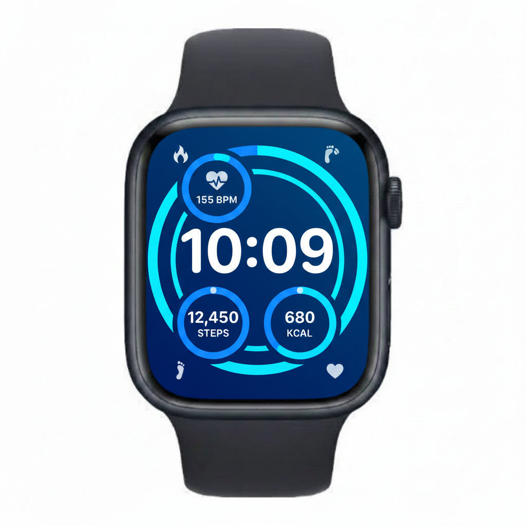 Apple Watch Series 9 45MM GPS + Cellular - Aluminum Case Midnight Sport band Apple