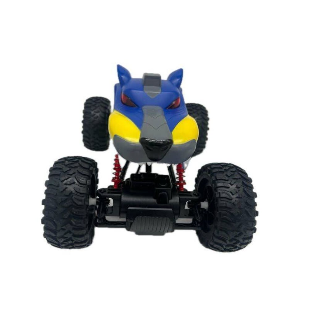 Blue Four-Way Light Wolfhead Bigfoot 1.16 Scale RC Car - Monster Truck