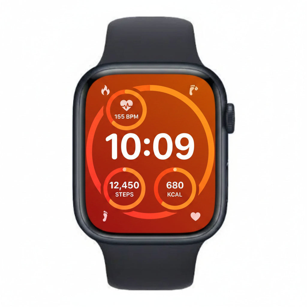 Apple Watch Series 9 45MM GPS + Cellular - Aluminum Case Midnight Sport band With 100% Battery - Pristine - Refurbished