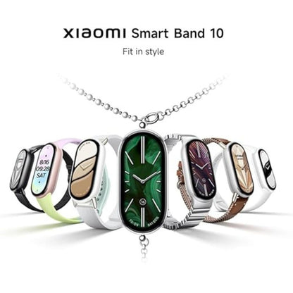 Xiaomi Smart Band 10 Fitness Tracker – 1.72" AMOLED Display – Midnight Black/ Mystic Rose/ Glacier Silver/  Pearl White Xiaomi