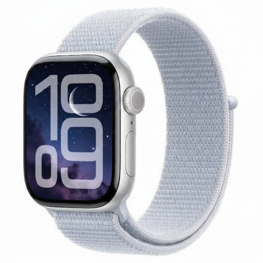 Apple Watch S10 46 mm GPS + Cellular Silver Aluminium case Blue Cloud colour Sport Loop APPLE