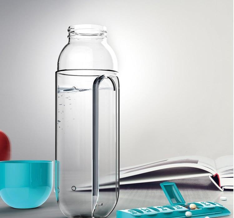 2-in-1 Water Bottle with 7-Day Pill Organizer - 600ml BPA-Free, Portable & Leakproof(Yellow) Tristar Online