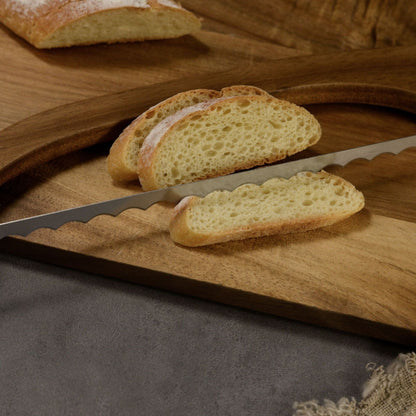 2 Pcs Brown Artisan Wooden Bread Bow Knife - Serrated Stainless Steel Slicer for Effortless Crumb-Free Cutting Tristar Online